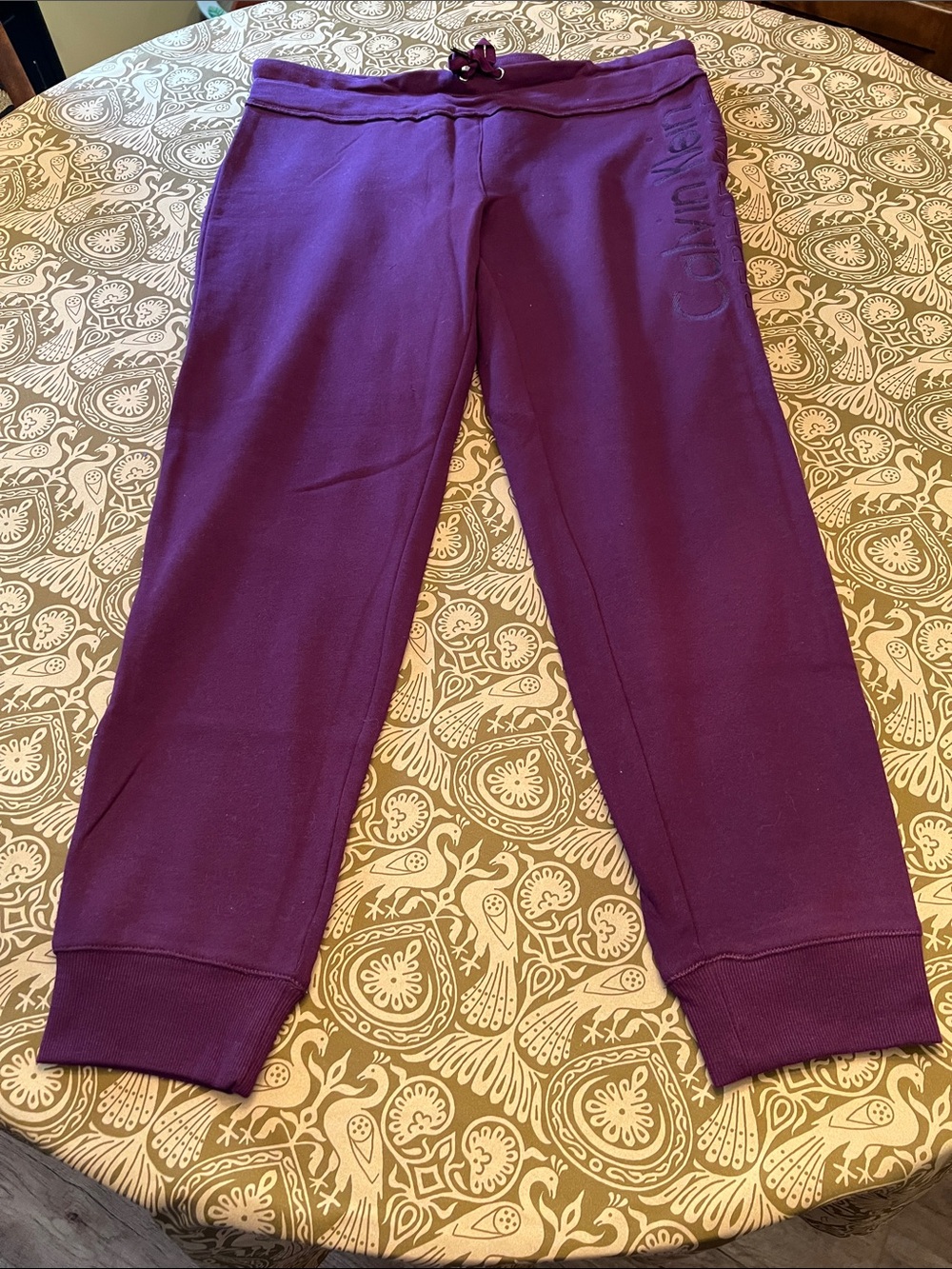 Calvin Klein Maroon/Deep Wine Joggers with Drawstring